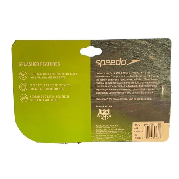 Speedo Swimming Goggles Kids 3-8 Splasher‎ Seafoam Pink NEW UV Protection - Picture 2 of 2